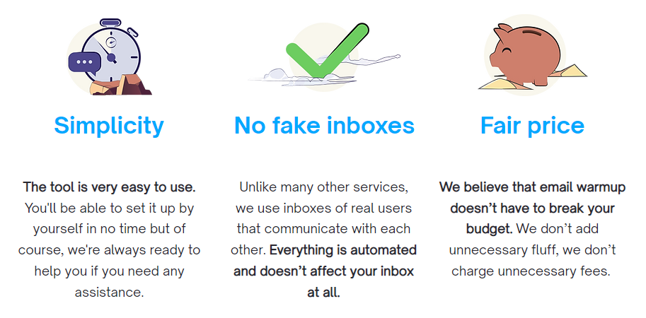 screenshot of Warmup Inbox